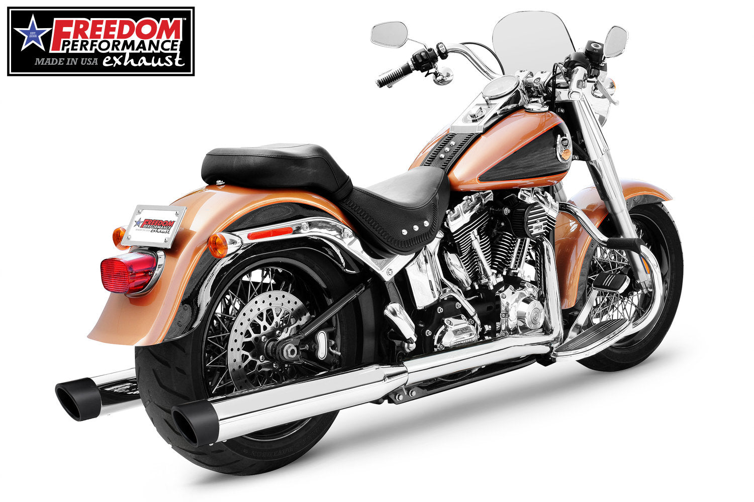 HARLEY SOFTAIL 4" TRUE-DUAL FULL SYSTEM CLASSIC 1986-2017