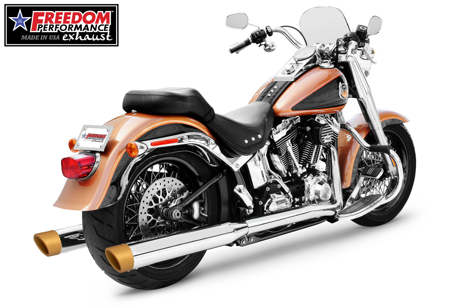 HARLEY SOFTAIL 4" TRUE-DUAL FULL SYSTEM CLASSIC 1986-2017