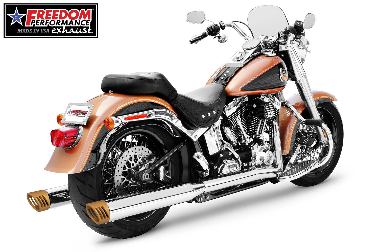 HARLEY SOFTAIL 4" TRUE-DUAL FULL SYSTEM CLASSIC 1986-2017