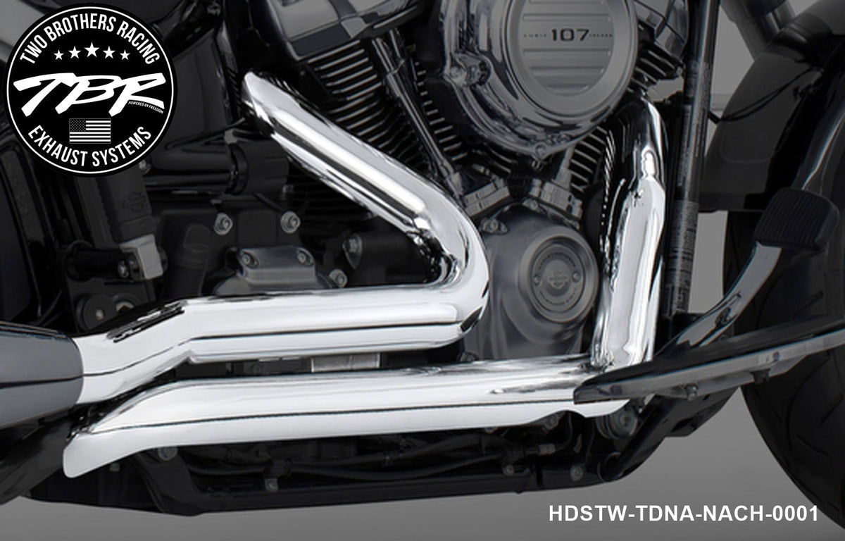 HARLEY M8 SOFTAIL RIGHT SIDE TUCK N UNDER TRUE-DUAL HEADERS (2018-PRESENT) [PREORDER] - Two Brothers Racing