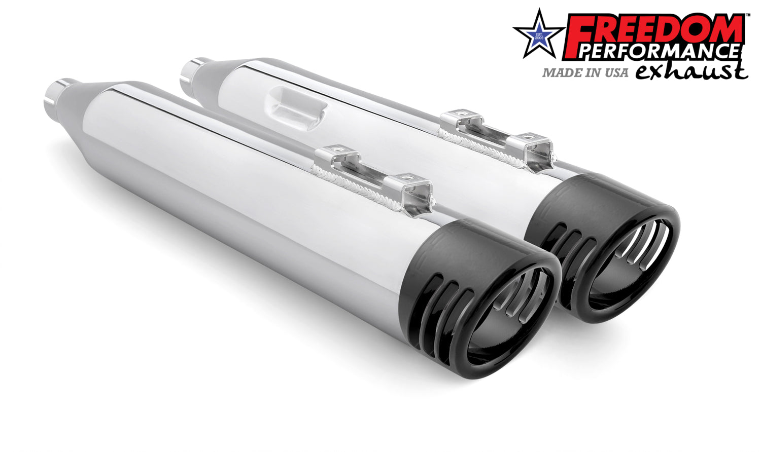 HARLEY FREE WHEELER SHARKTAIL & RACING 4" SLIP-ONS Bundle