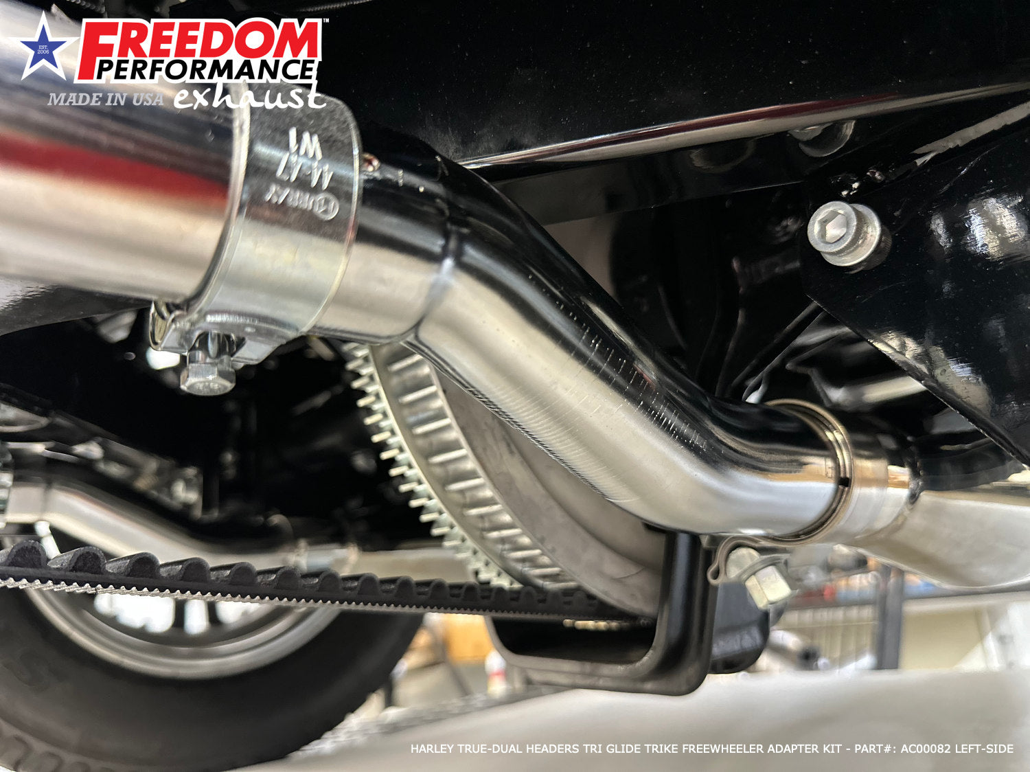 HARLEY FREE WHEELER RIGHT SIDE TUCK & UNDER & CLASSIC TRUE-DUAL HEADERS BUNDLE