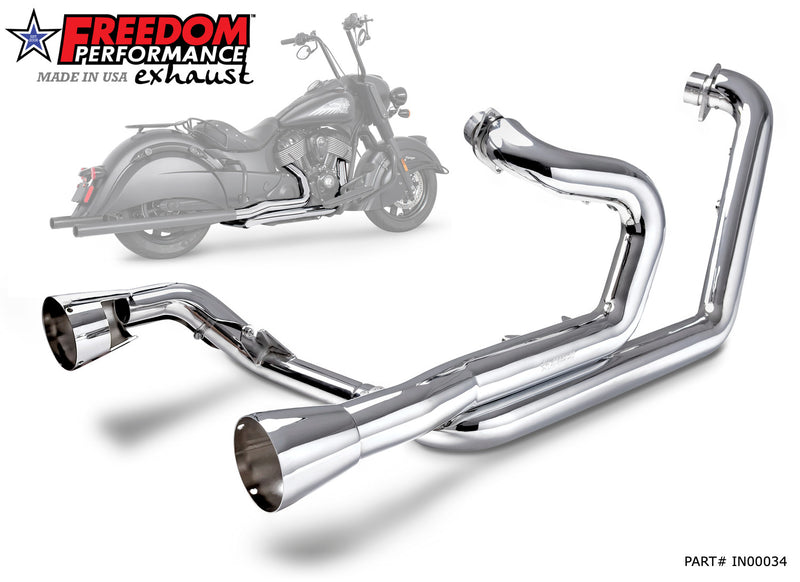 INDIAN CHIEFTAIN / ROADMASTER / SPRINGFIELD / VINTAGE / CLASSIC TRUE-DUAL TUCK-N-UNDER  "HEADERS ONLY" (SPECIAL ORDER)