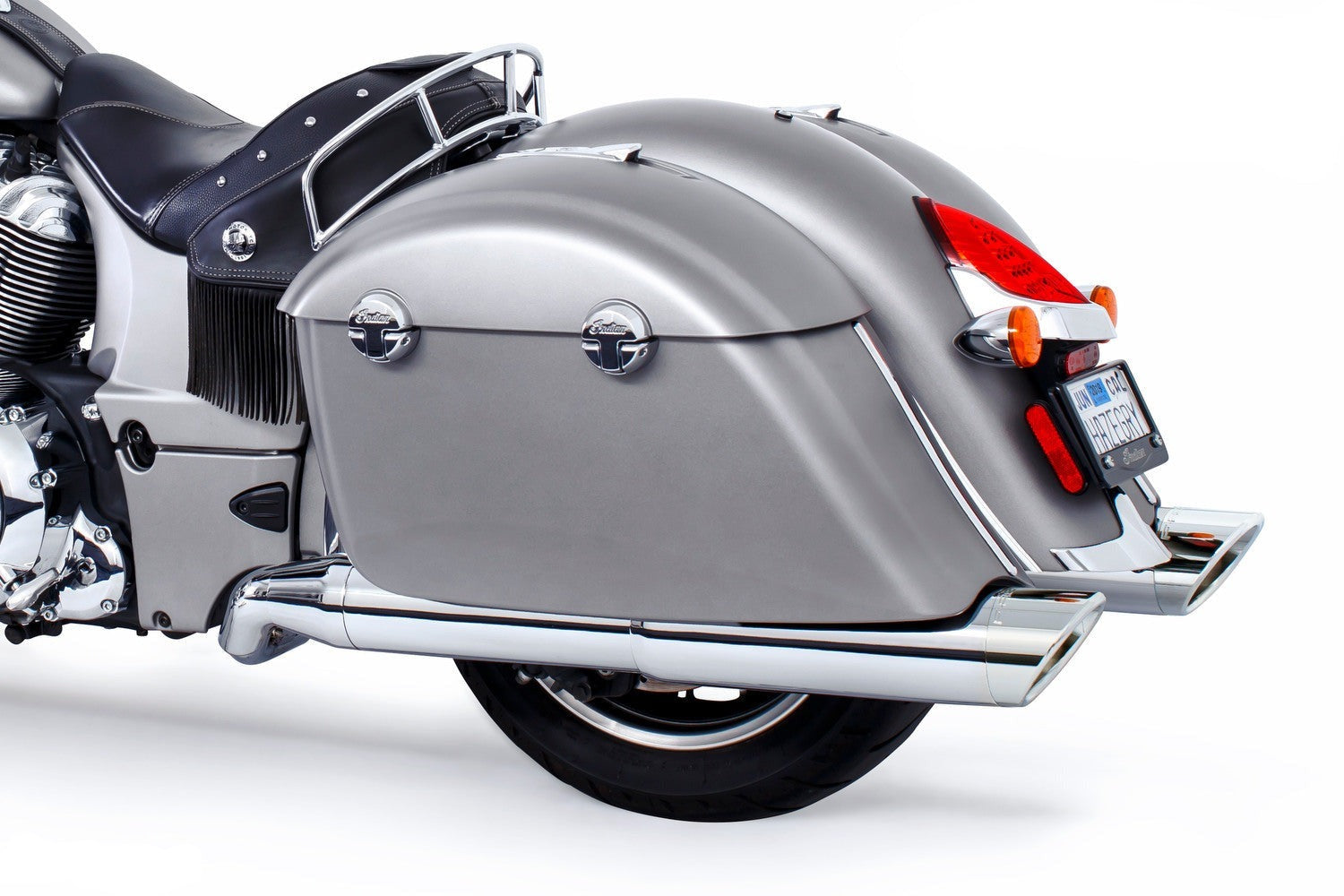 INDIAN CHIEFTAIN / ROADMASTER / SPRINGFIELD / CHALLENGER/ PURSUIT / ELITE W/ HARD BAGS 2-INTO-1 "LEFT-SIDE ONLY" GHOST PIPE 2014-PRESENT (SPECIAL ORDER)