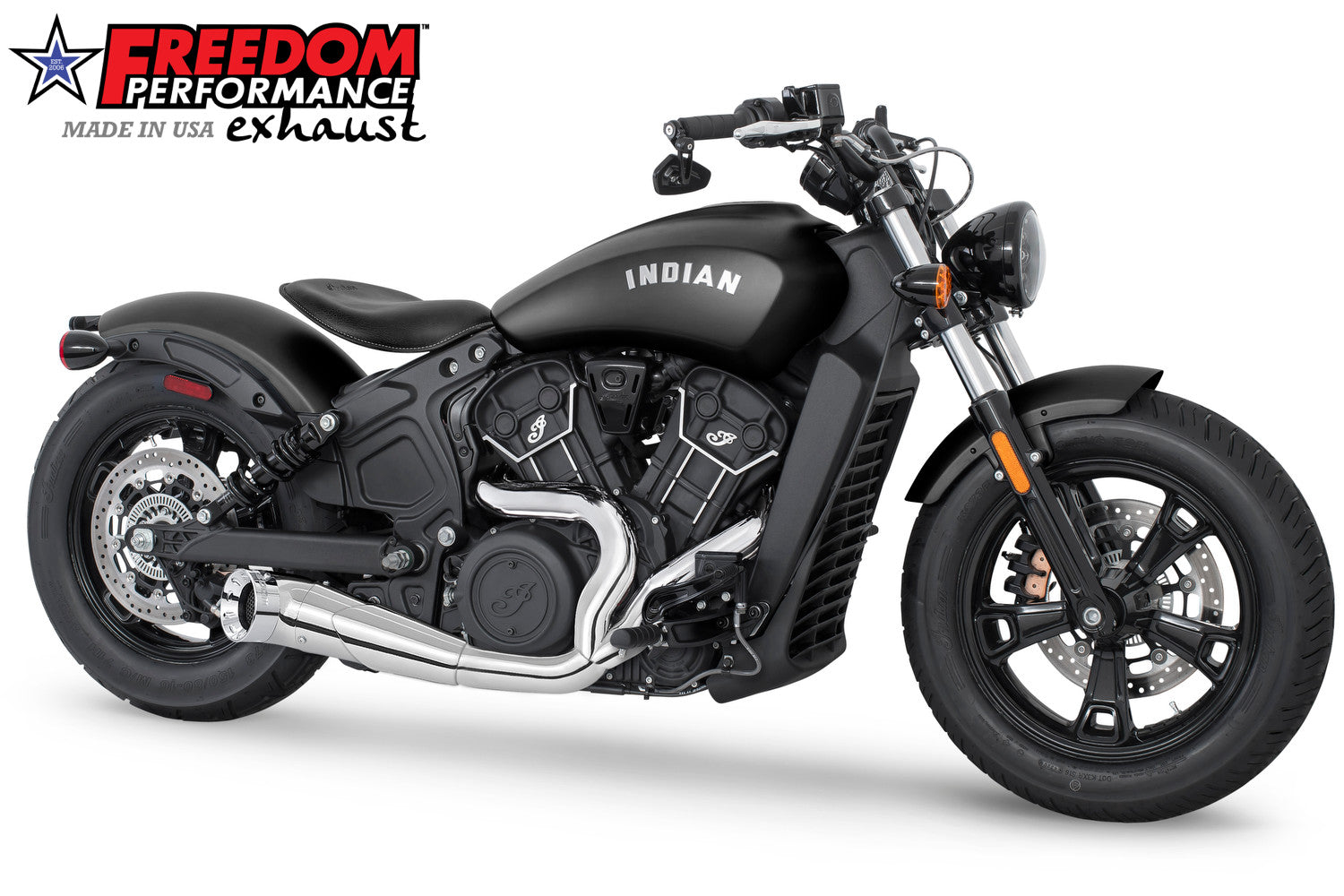 INDIAN SCOUT-ROGUE-BOBBER-SIXTY-SPORT COMBAT 2-INTO-1 TURNOUT/SIDEDUMP BUNDLE 2014-2024