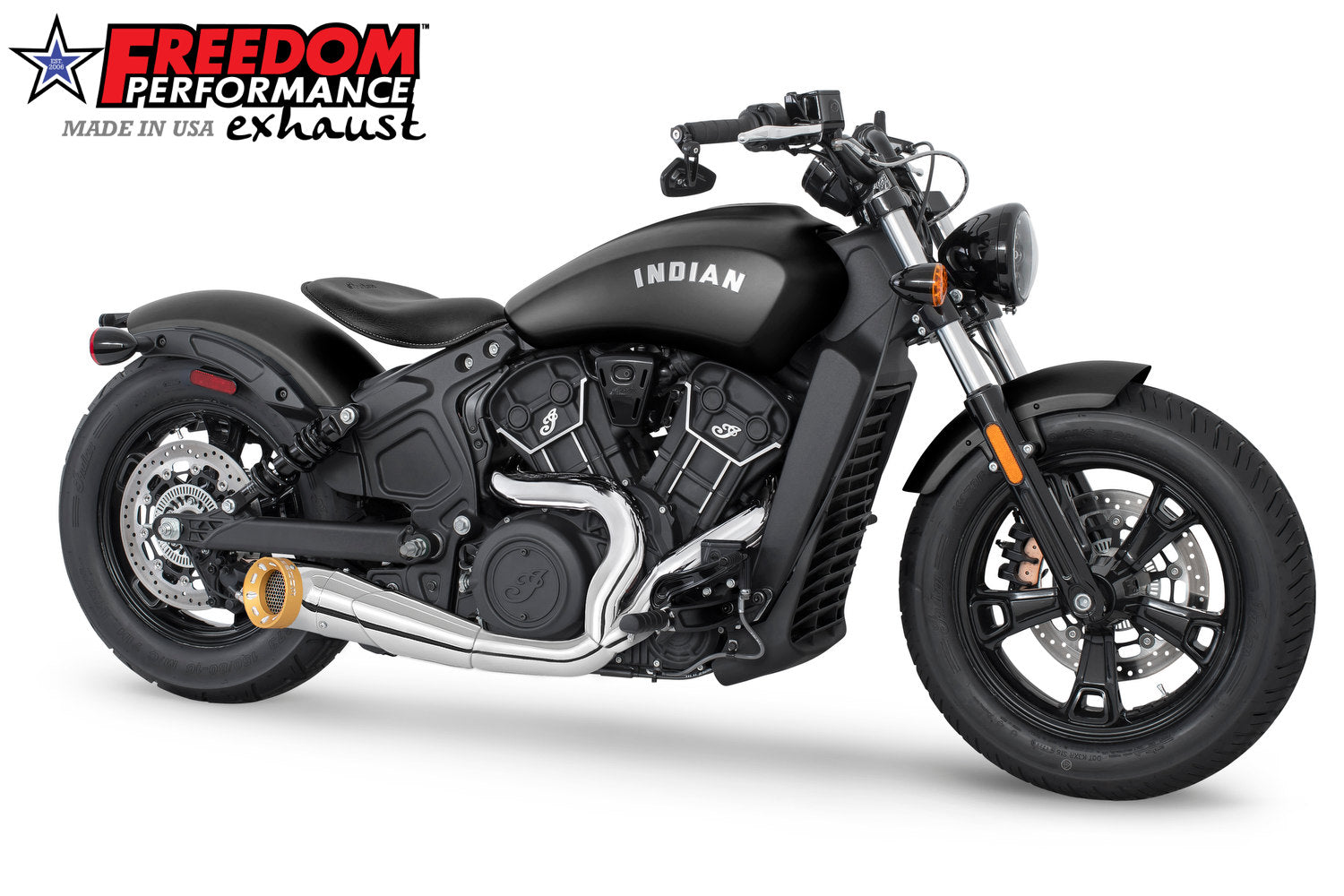INDIAN SCOUT-ROGUE-BOBBER-SIXTY-SPORT COMBAT 2-INTO-1 TURNOUT/SIDEDUMP BUNDLE 2014-2024