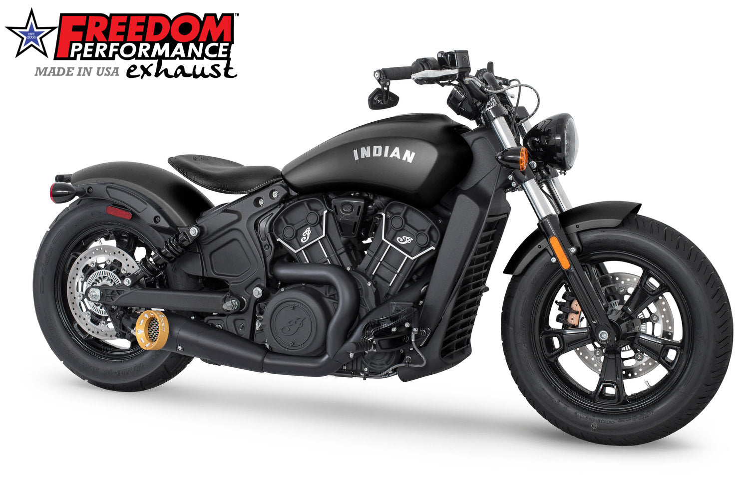 INDIAN SCOUT-ROGUE-BOBBER-SIXTY-SPORT COMBAT 2-INTO-1 TURNOUT/SIDEDUMP BUNDLE 2014-2024