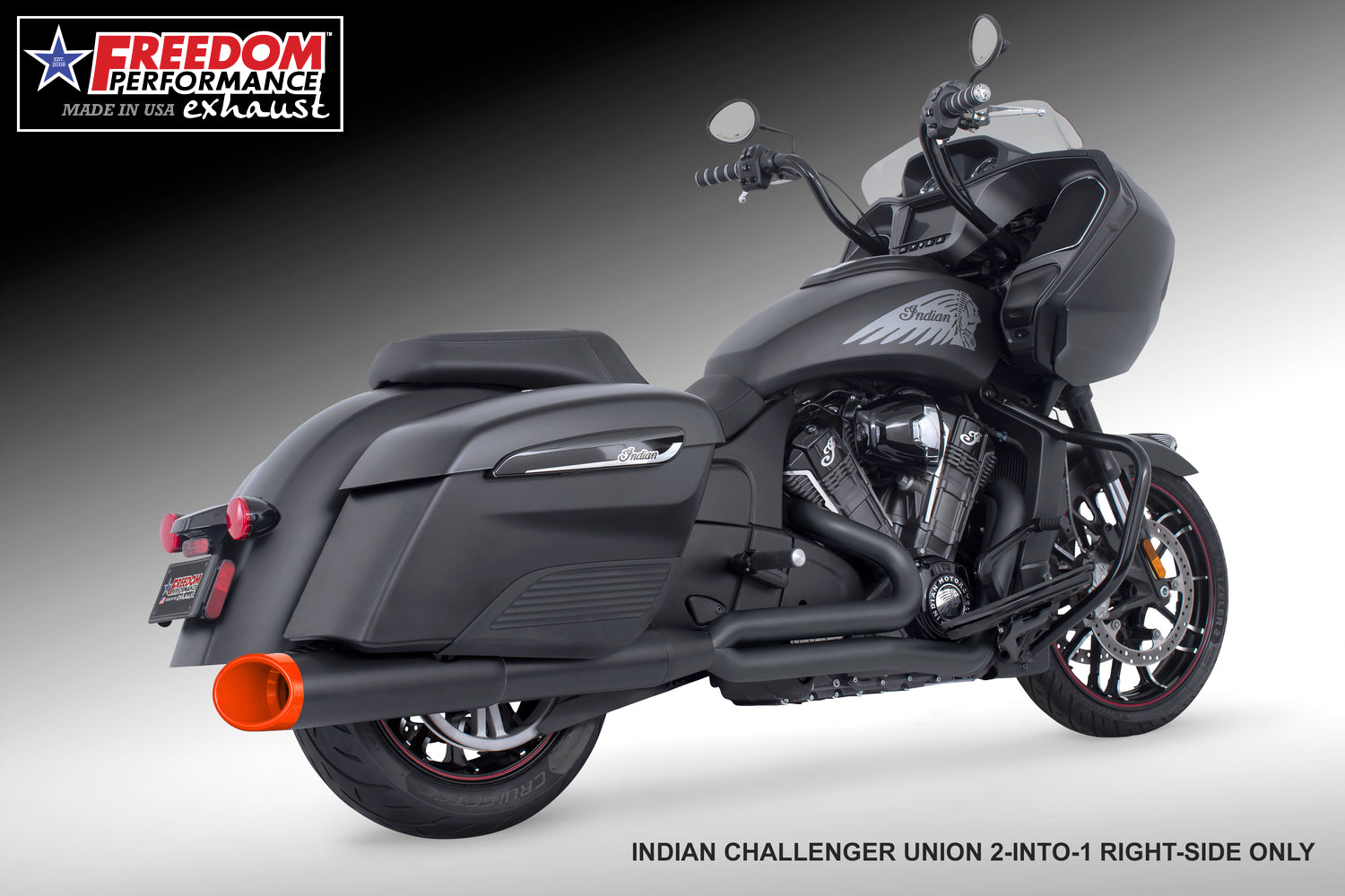 INDIAN CHALLENGER/PURSUIT/ELITE UNION FULL SYSTEM 2-INTO-1 RIGHT-SIDE ONLY 2020-PRESENT