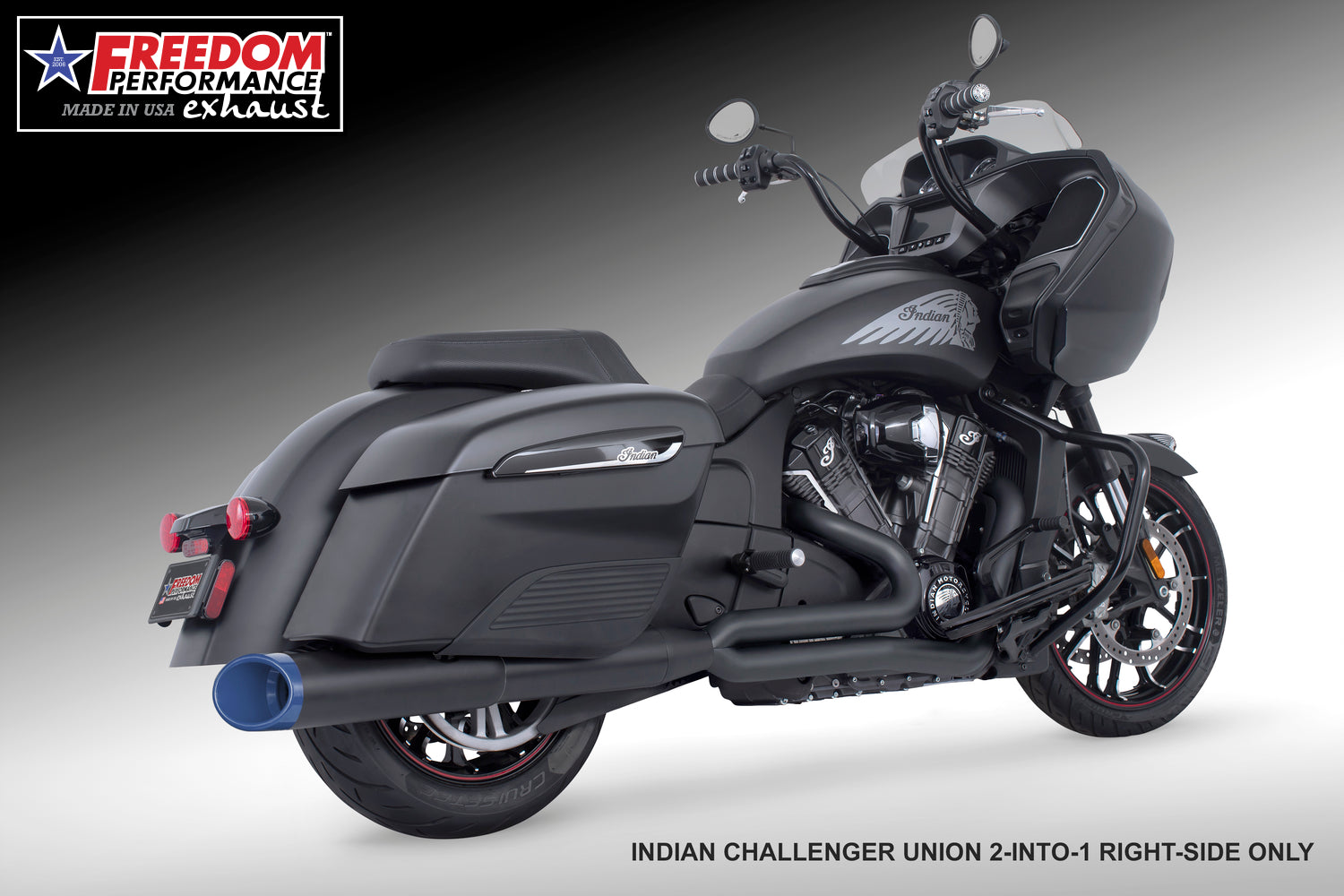 INDIAN CHALLENGER/PURSUIT/ELITE UNION FULL SYSTEM 2-INTO-1 RIGHT-SIDE