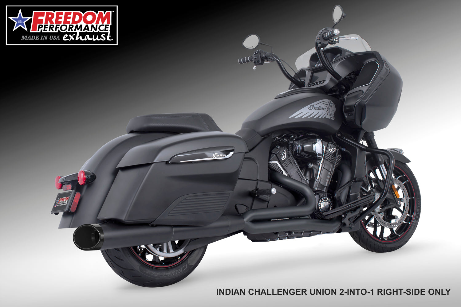 INDIAN CHALLENGER/PURSUIT/ELITE UNION FULL SYSTEM 2-INTO-1 RIGHT-SIDE ONLY 2020-PRESENT