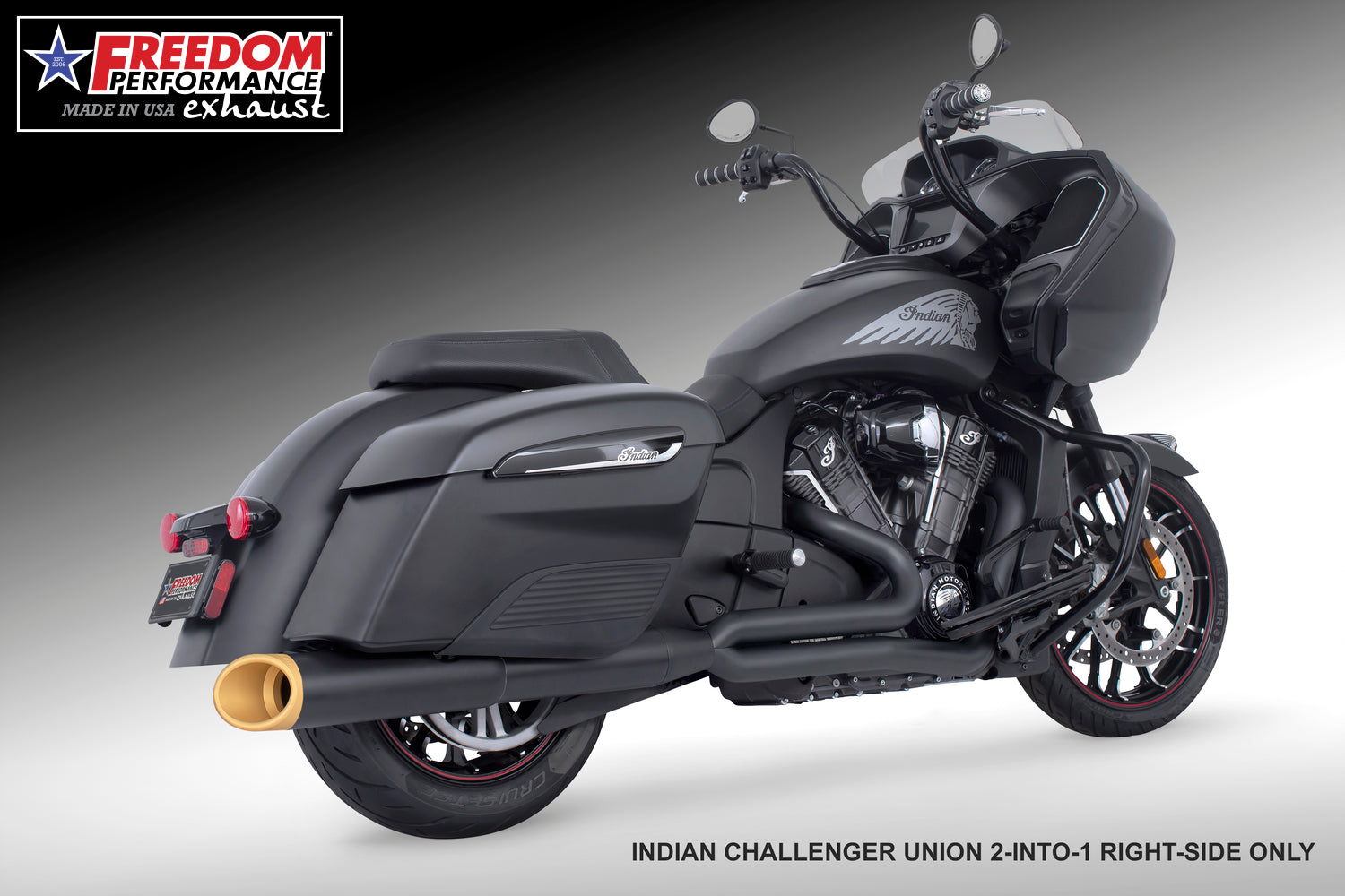 INDIAN CHALLENGER/PURSUIT/ELITE UNION FULL SYSTEM 2-INTO-1 RIGHT-SIDE ONLY 2020-PRESENT