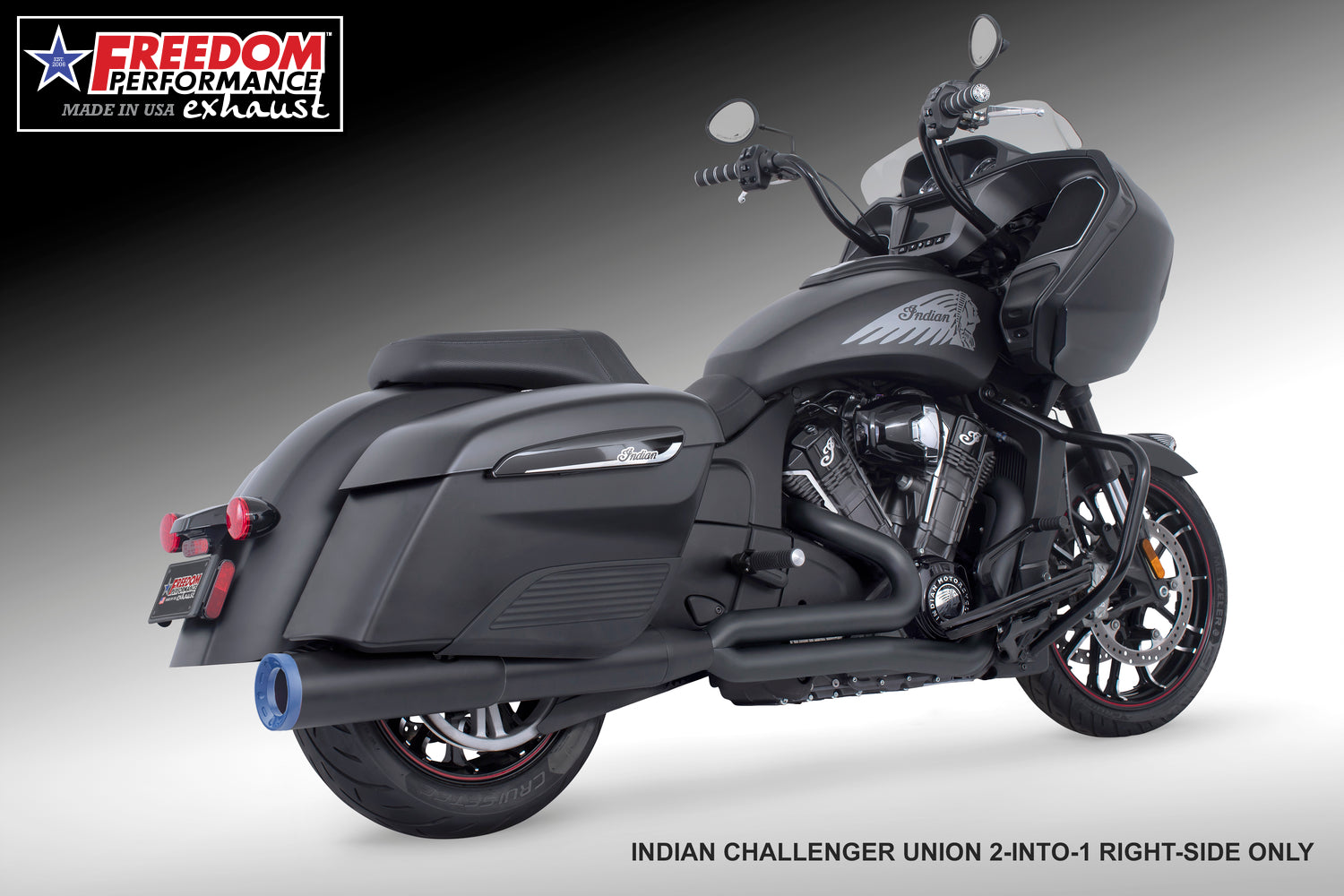 INDIAN CHALLENGER/PURSUIT/ELITE UNION FULL SYSTEM 2-INTO-1 RIGHT-SIDE ONLY 2020-PRESENT