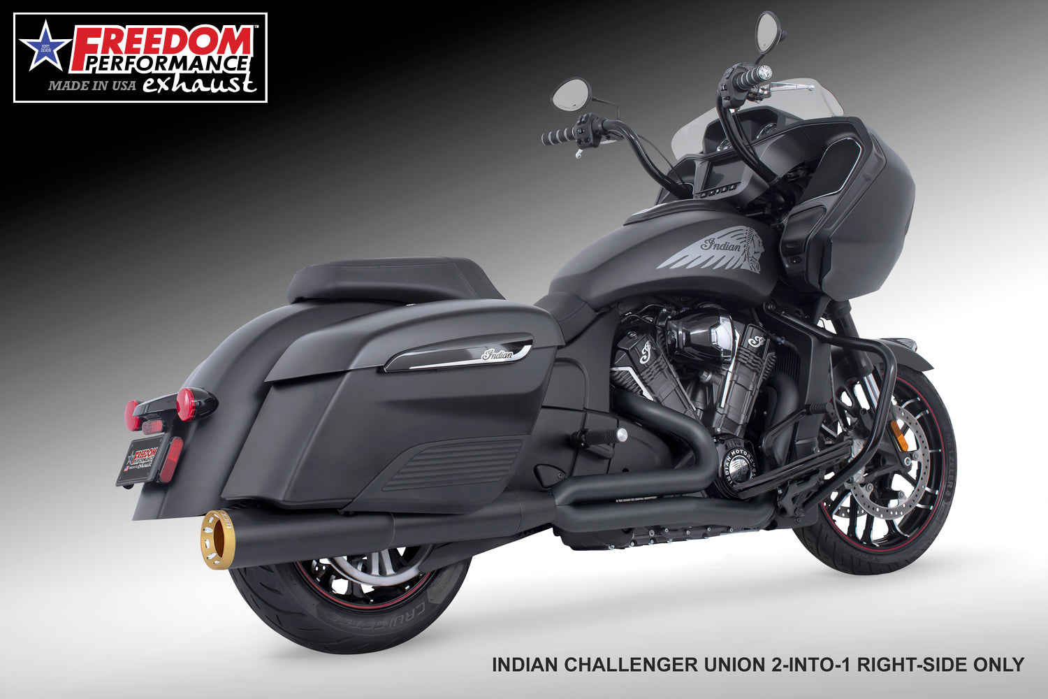 INDIAN CHALLENGER/PURSUIT/ELITE UNION FULL SYSTEM 2-INTO-1 RIGHT-SIDE ONLY 2020-PRESENT