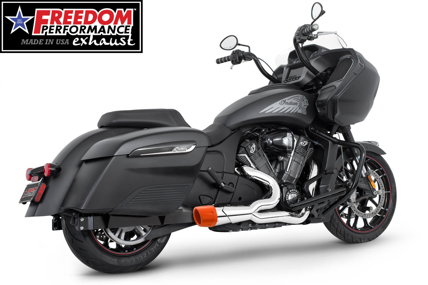 INDIAN CHALLENGER/PURSUIT/ELITE 2-INTO-1 SHORTY FULL SYSTEM BUNDLE