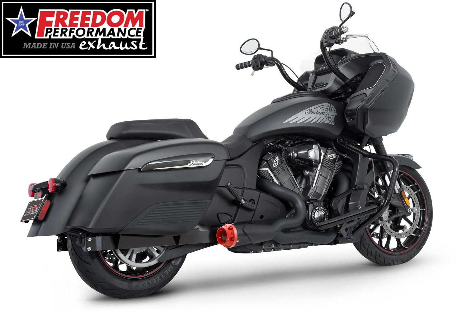 INDIAN CHALLENGER/PURSUIT/ELITE 2-INTO-1 SHORTY FULL SYSTEM BUNDLE