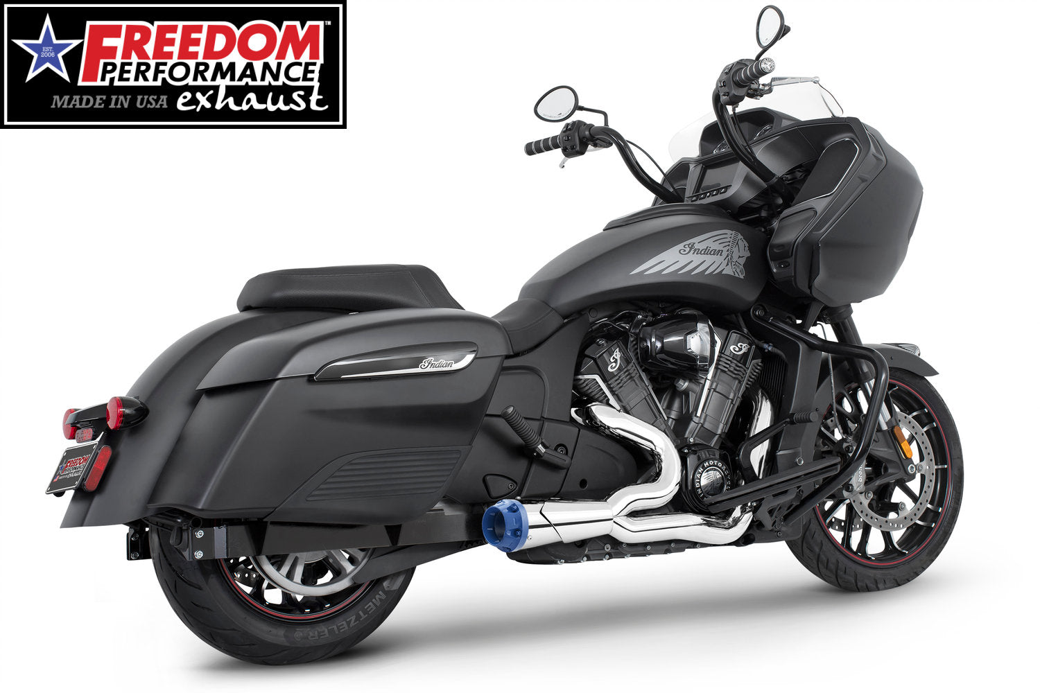 INDIAN CHALLENGER/PURSUIT/ELITE 2-INTO-1 SHORTY FULL SYSTEM BUNDLE