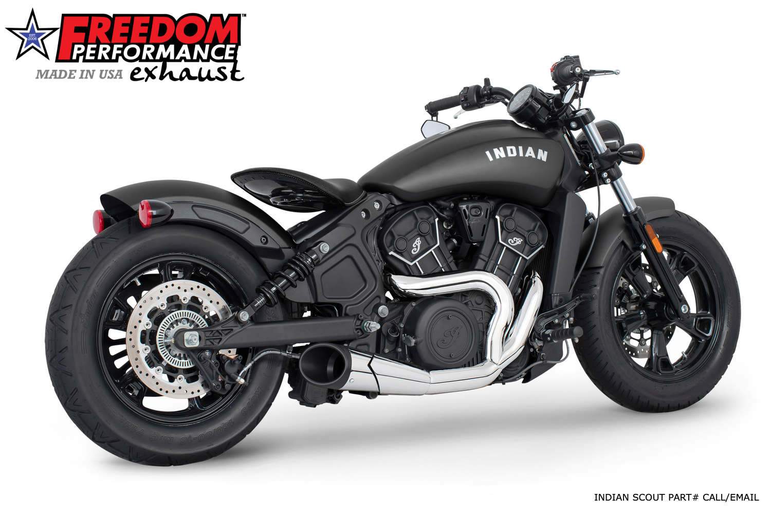 INDIAN SCOUT-ROGUE-BOBBER-SIXTY-SPORT COMBAT 2-INTO-1 SHORTY 2014-2024