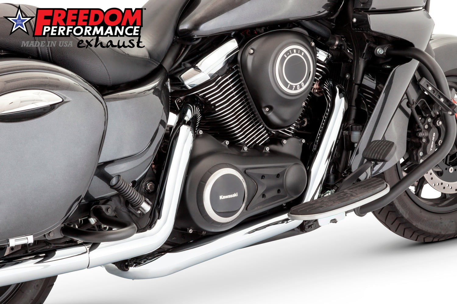 KAWASAKI VAQUERO 1700/NOMAD/VOYAGER TRUE-DUAL RIGHT-SIDE TUCK-&-UNDER 2.5" HEADERS ONLY