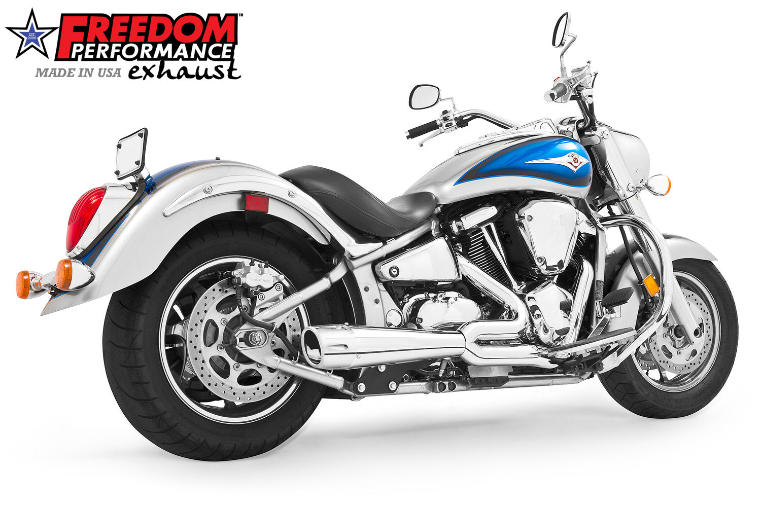 KAWASAKI VULCAN 2000 COMBAT FLUTED 2-INTO-1 2004-2010