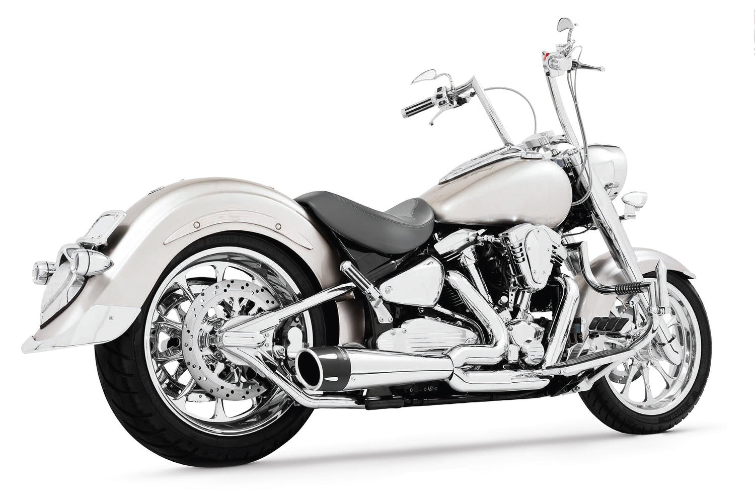 YAMAHA ROADSTAR 1999-2015 COMBAT FLUTED 2-INTO-1 (SPECIAL ORDER)