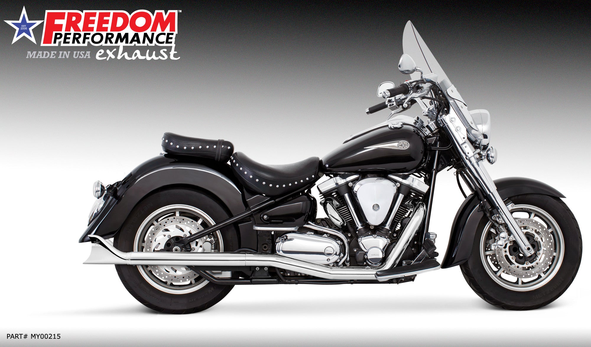 YAMAHA ROADSTAR SHARKTAIL COMPLETE TRUE-DUAL FULL SYSTEM - 1999 to 2014
