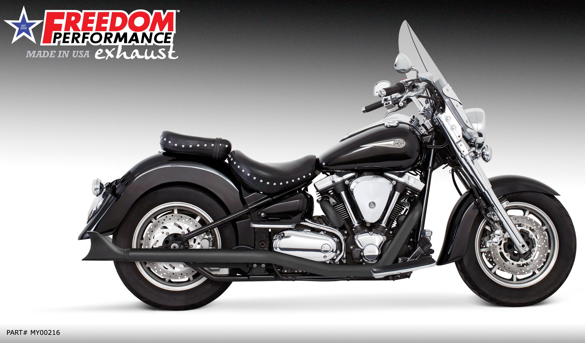 YAMAHA ROADSTAR SHARKTAIL COMPLETE TRUE-DUAL FULL SYSTEM - 1999 to 2014