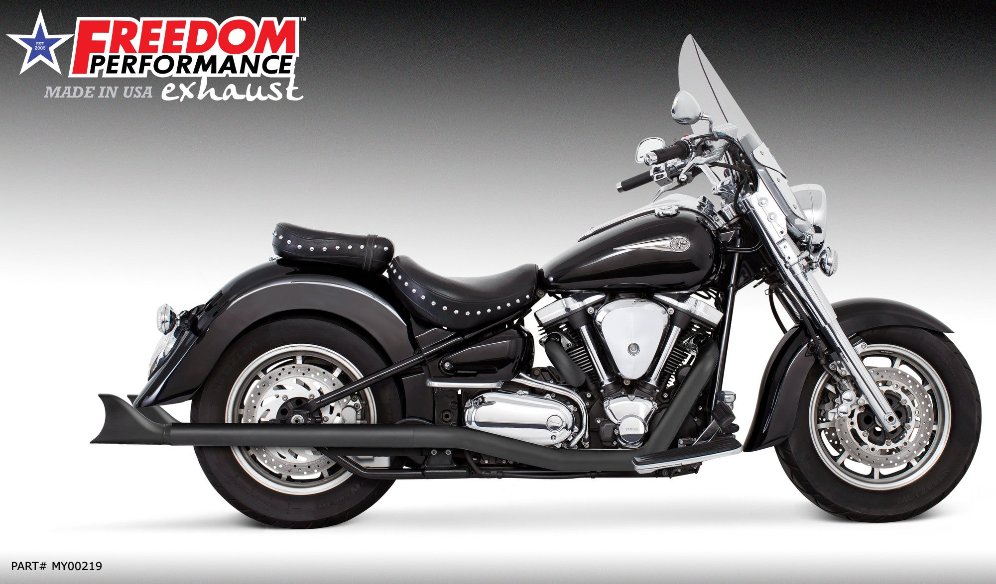 YAMAHA ROADSTAR SHARKTAIL COMPLETE TRUE-DUAL FULL SYSTEM - 1999 to 2014