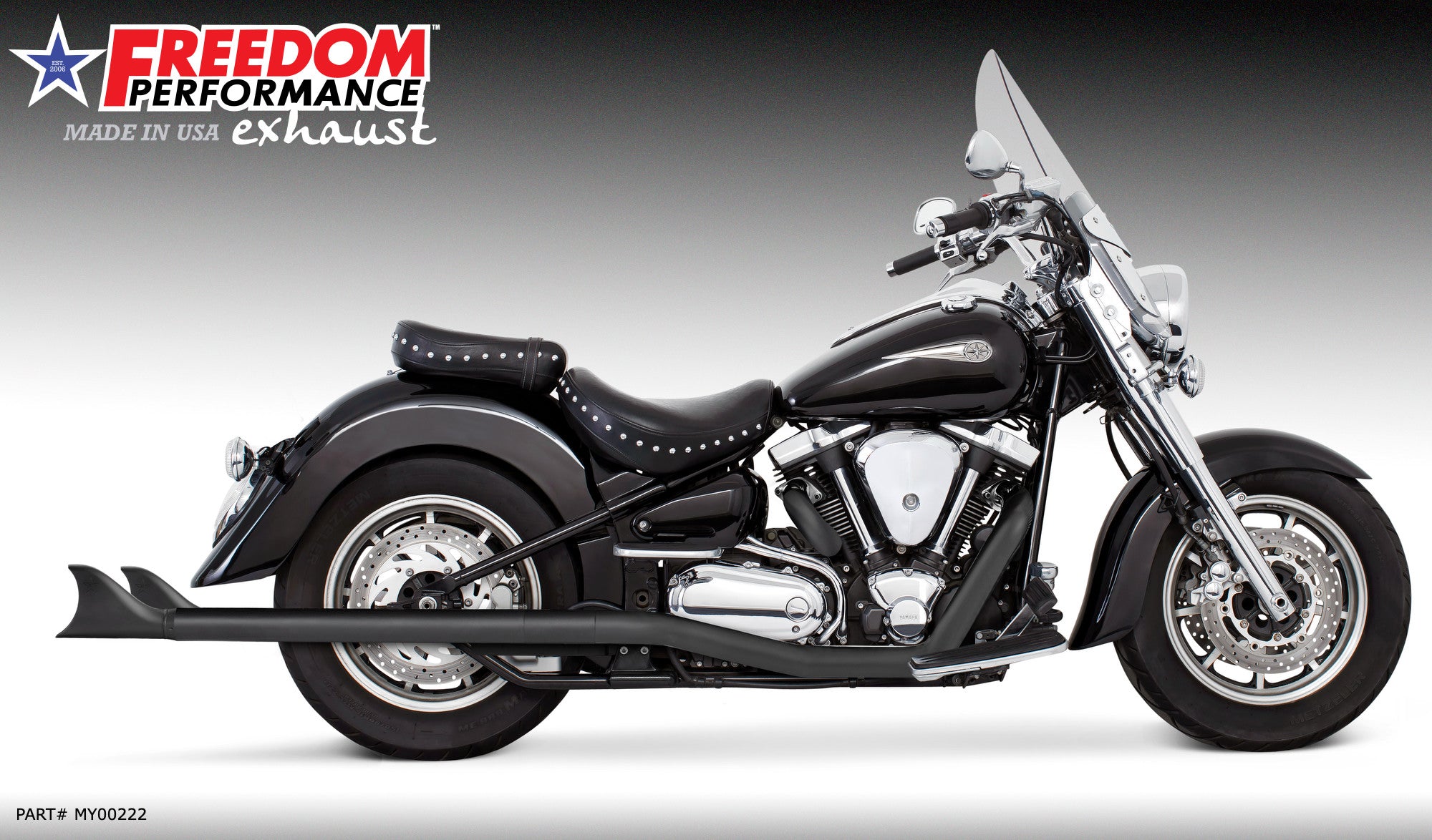 YAMAHA ROADSTAR SHARKTAIL COMPLETE TRUE-DUAL FULL SYSTEM - 1999 to 2014