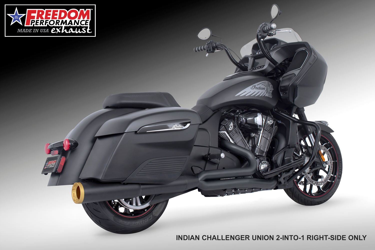 INDIAN CHALLENGER/PURSUIT/ELITE UNION FULL SYSTEM 2-INTO-1 RIGHT-SIDE ONLY 2020-PRESENT