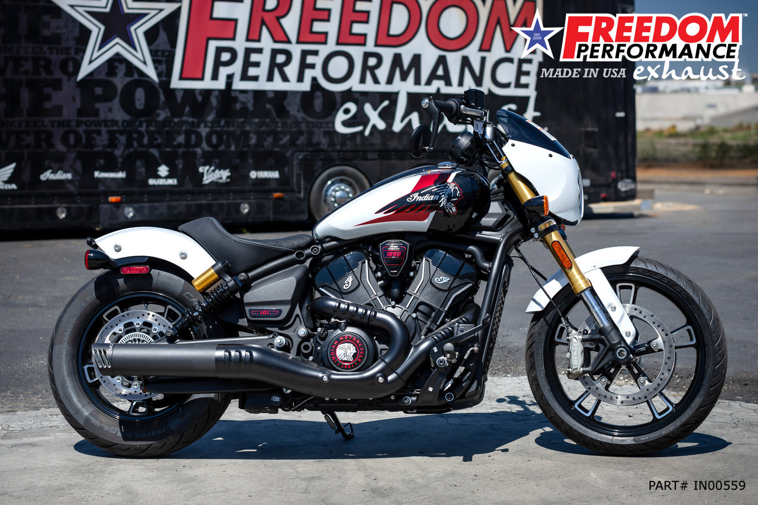 INDIAN  2025 SCOUT 101-CLASSIC-SUPER-SPORT-BOBBER 4" SLIP-ON BUNDLE (2025 SCOUTS ONLY)