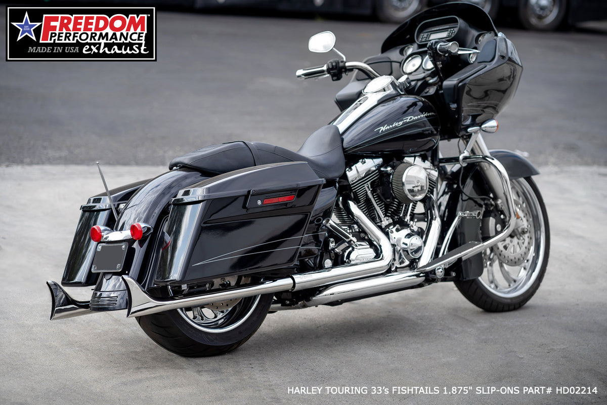 HARLEY TOURING FISHTAILS 1.875" SLIP-ONS Check Description for Fitments bundle