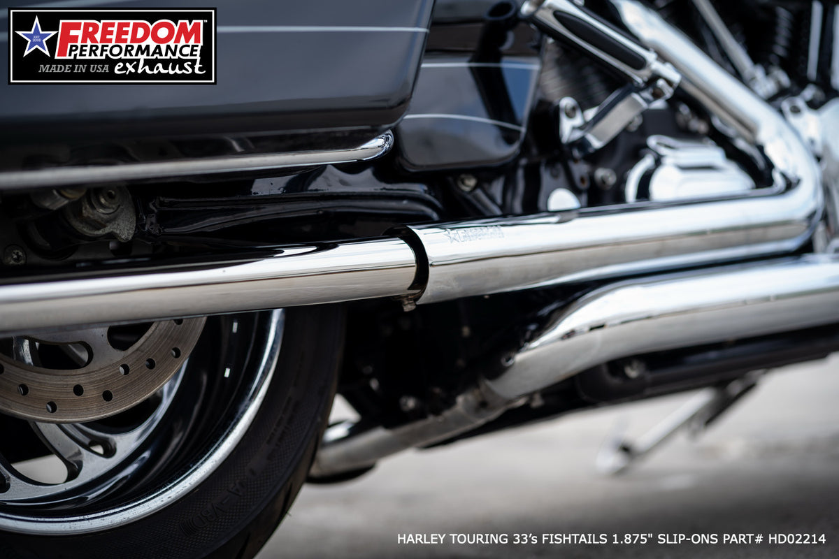 HARLEY TOURING FISHTAILS 1.875" SLIP-ONS Check Description for Fitments bundle