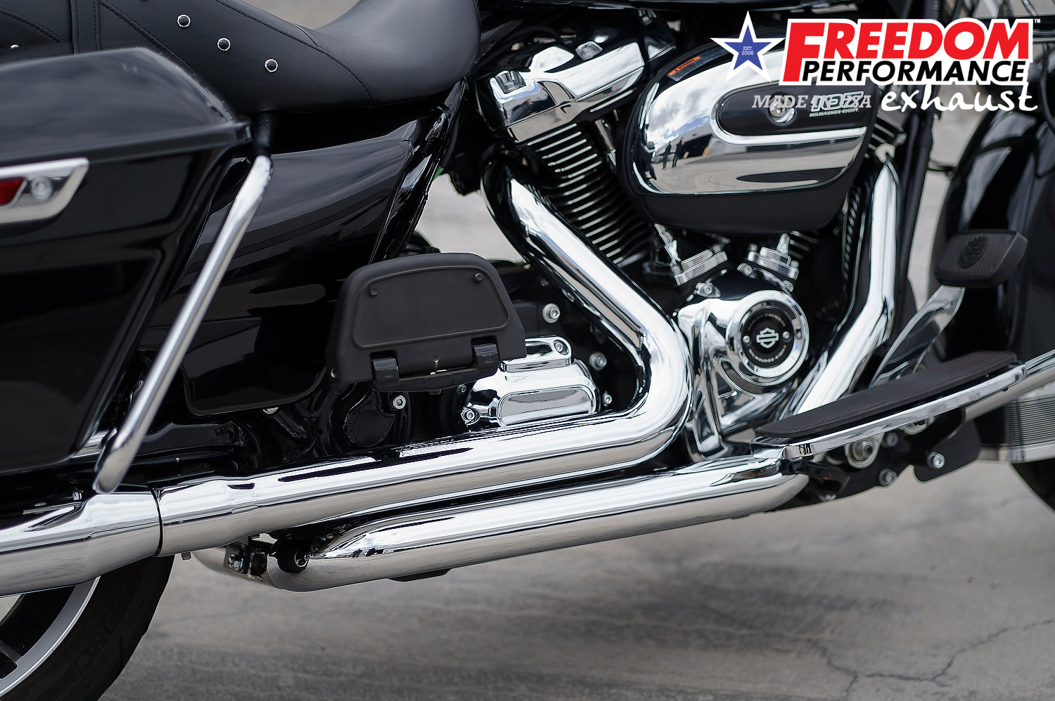 HARLEY TOURING RIGHT SIDE TUCK & UNDER TRUE-DUAL HEADERS Fits '95-Present