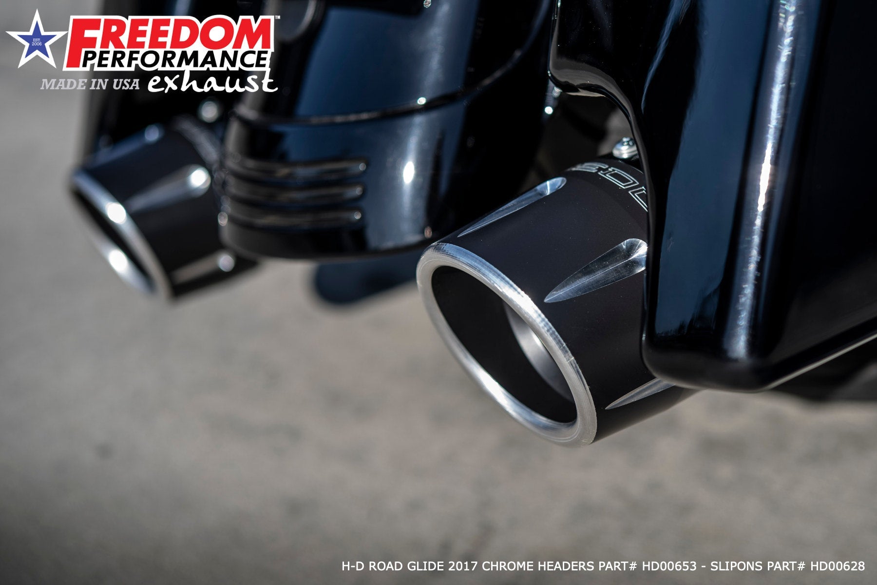 HARLEY TOURING AMERICAN OUTLAW & COMBAT FLUTED 4.5" MEGAPHONE SLIP-ONS BUNDLE
