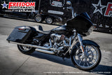 HARLEY TOURING/TRIKE AMERICAN OUTLAW & COMBAT FLUTED 4.5" MEGAPHONE SLIP-ONS (SPECIAL ORDER) II