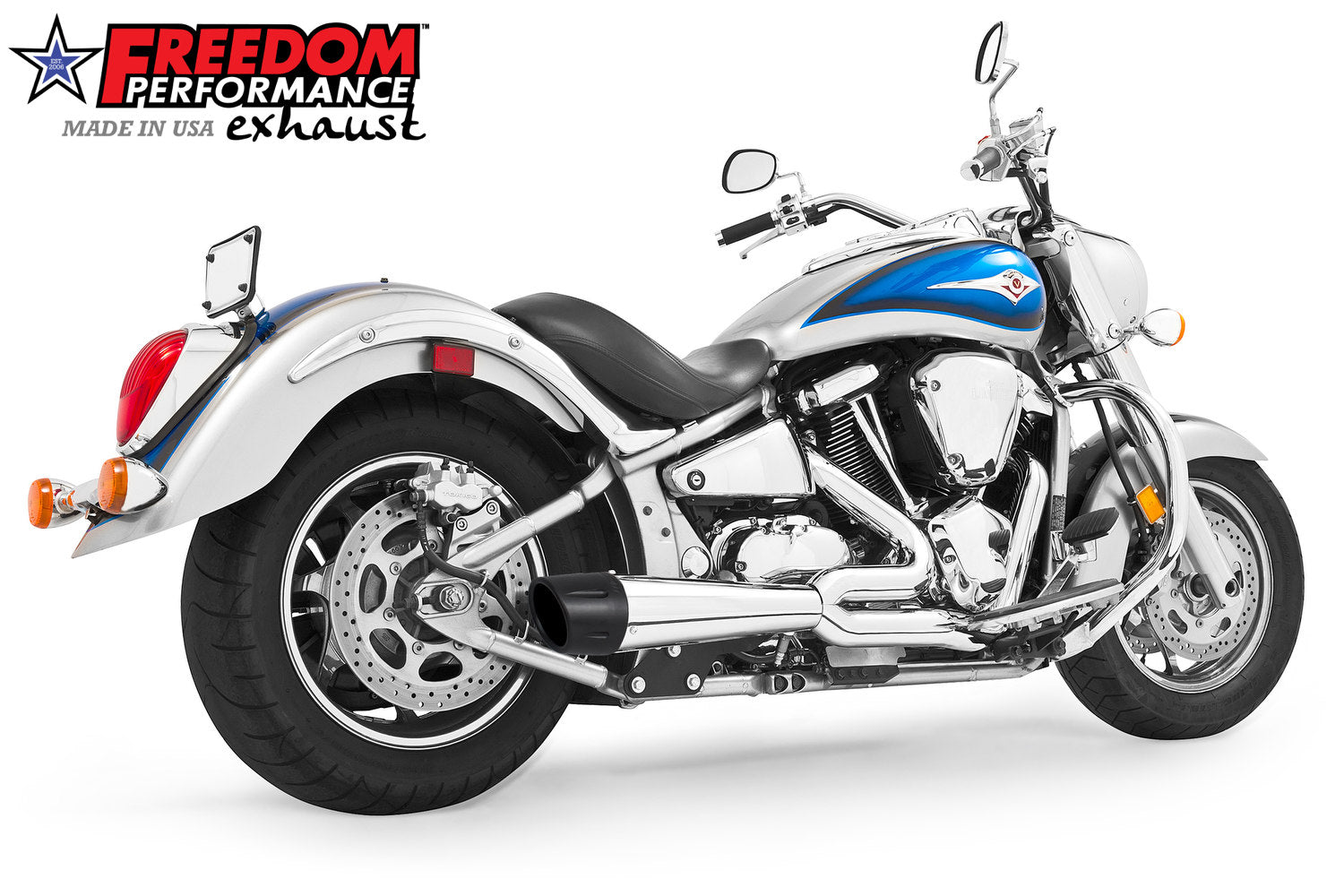 KAWASAKI VULCAN 2000 COMBAT FLUTED 2-INTO-1 2004-2010