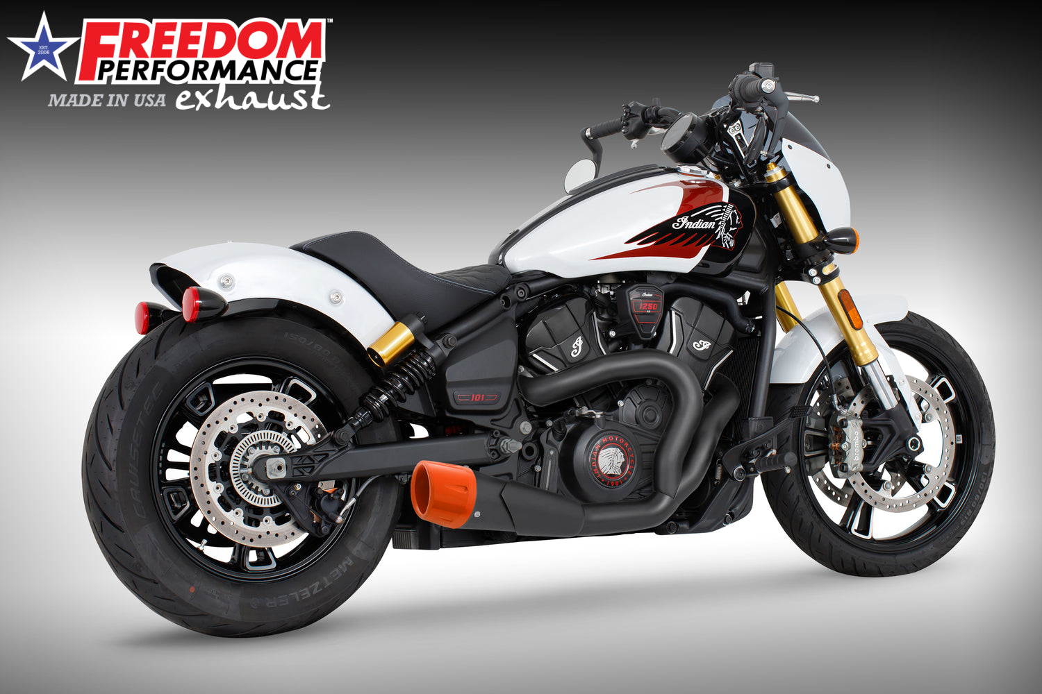 INDIAN 2025 SCOUT 101-CLASSIC-SUPER-SPORT-BOBBER 4.5" 2 INTO 1 SHORTY BUNDLE (2025 SCOUTS ONLY)
