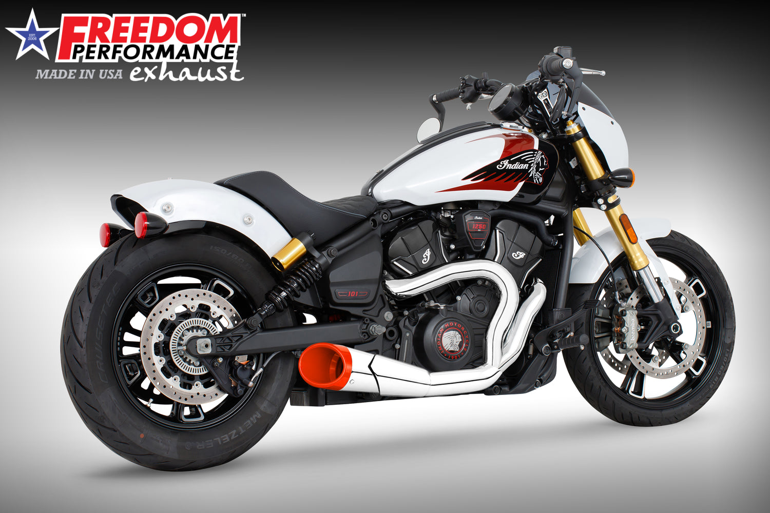 INDIAN 2025 SCOUT 101-CLASSIC-SUPER-SPORT-BOBBER 4.5" 2 INTO 1 SHORTY BUNDLE (2025 SCOUTS ONLY)