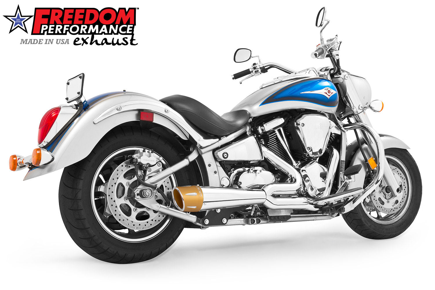 KAWASAKI VULCAN 2000 COMBAT FLUTED 2-INTO-1 2004-2010