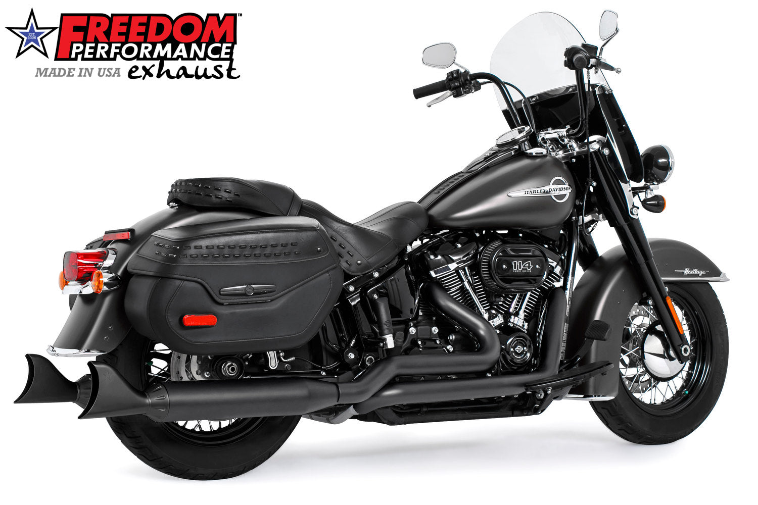 HARLEY SOFTAIL RIGHT-SIDE TUCK & UNDER TRUE-DUAL FULL SYSTEM 2018-PRESENT