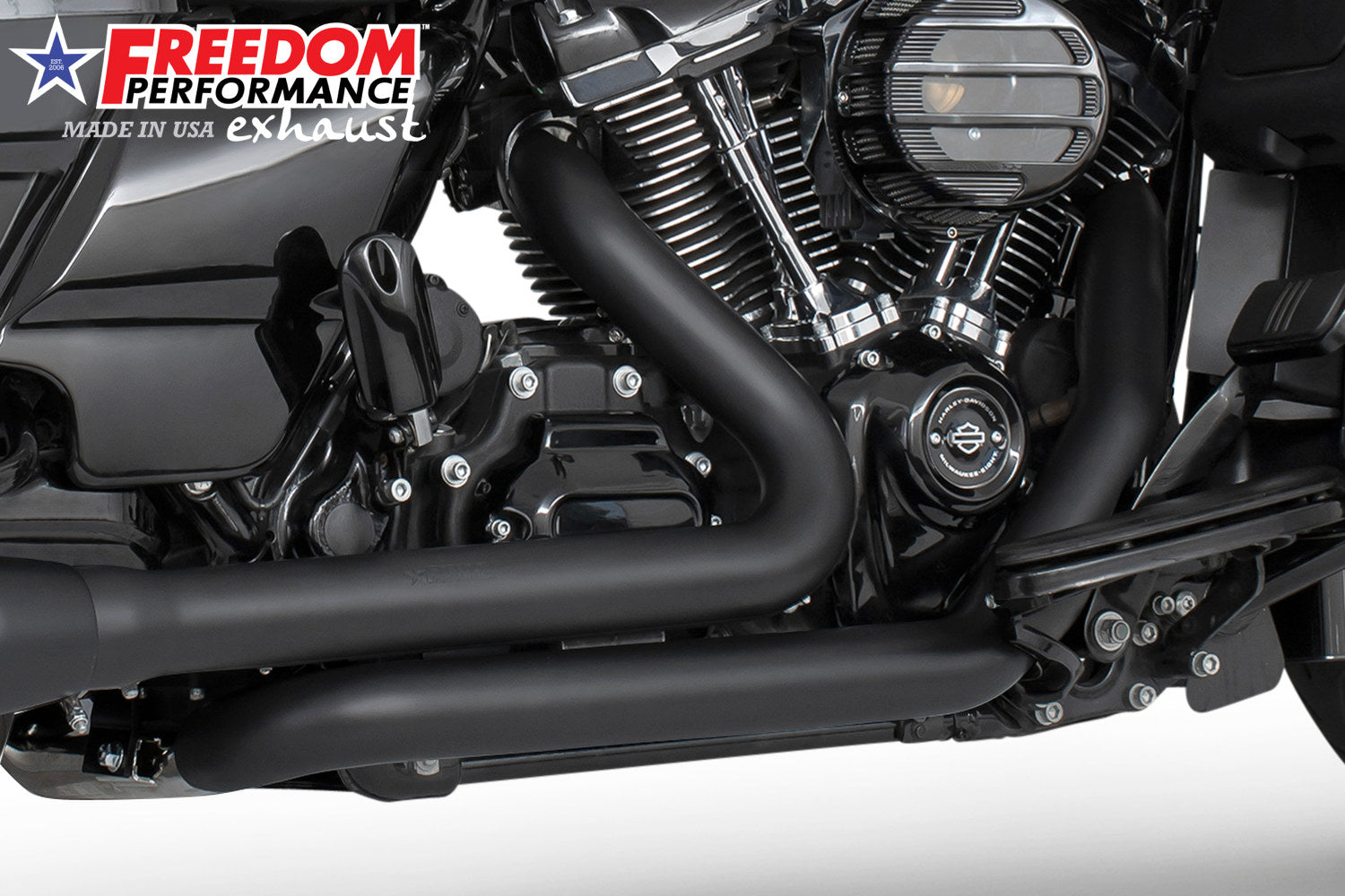 HARLEY TOURING RIGHT SIDE TUCK & UNDER TRUE-DUAL HEADERS Fits '95-Present