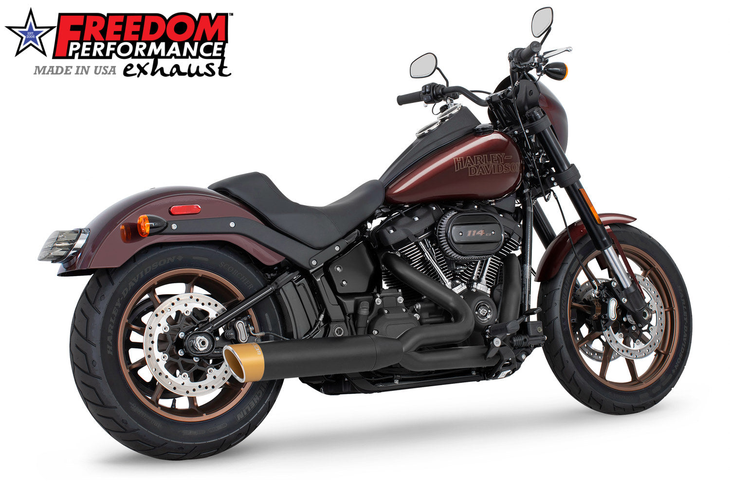 HARLEY SOFTAIL "SLIM-TIRE" 4" UNION 2-INTO-1 RIGHT-SIDE ONLY 2018-2024