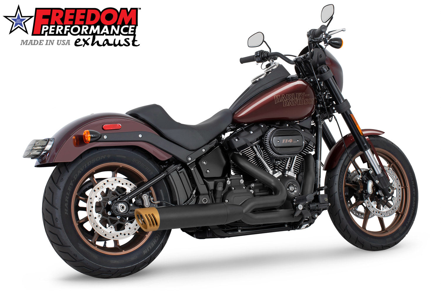 HARLEY SOFTAIL "SLIM-TIRE" 4" UNION 2-INTO-1 RIGHT-SIDE ONLY 2018-2024