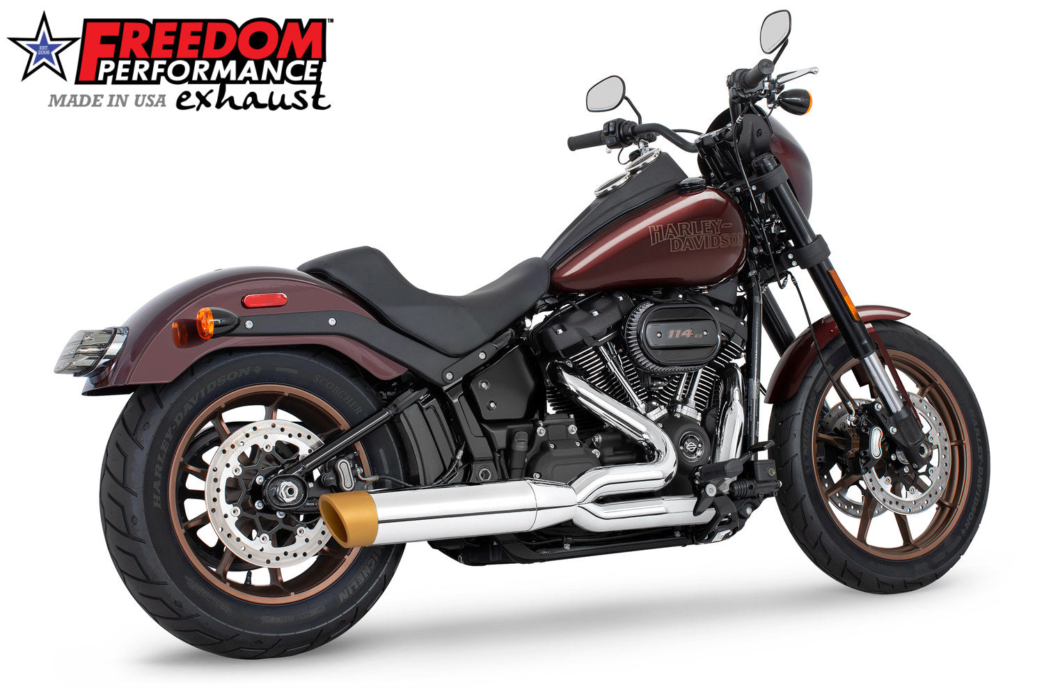 HARLEY SOFTAIL "SLIM-TIRE" 4" UNION 2-INTO-1 RIGHT-SIDE ONLY 2018-2024