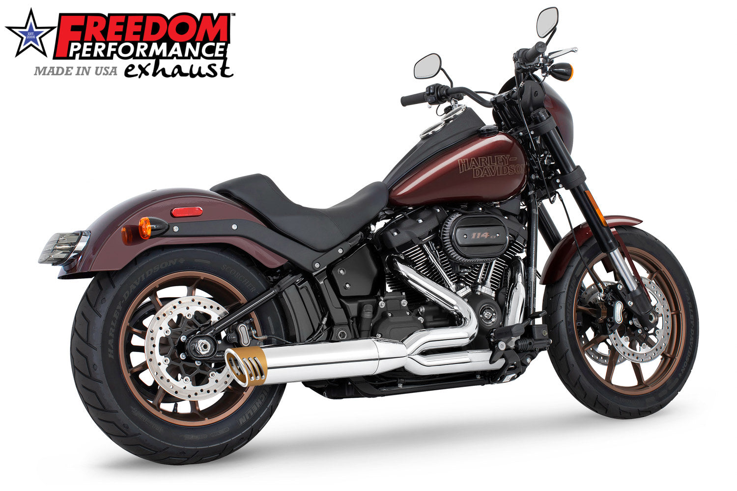 HARLEY SOFTAIL "SLIM-TIRE" 4" UNION 2-INTO-1 RIGHT-SIDE ONLY 2018-2024