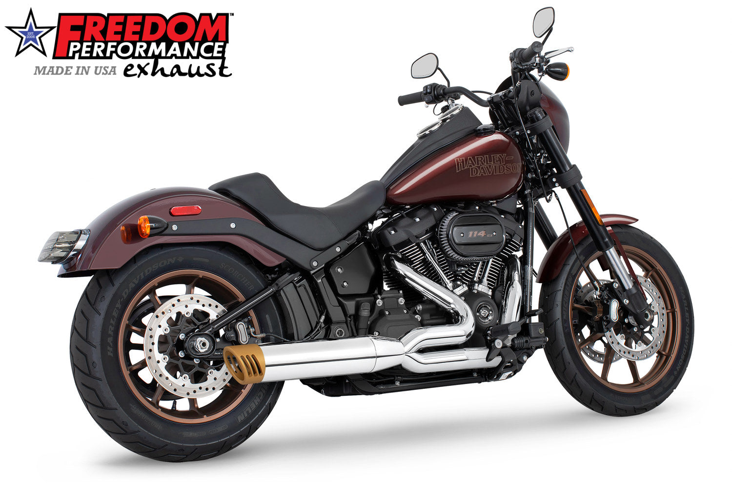 HARLEY SOFTAIL "SLIM-TIRE" 4" UNION 2-INTO-1 RIGHT-SIDE ONLY 2018-2024