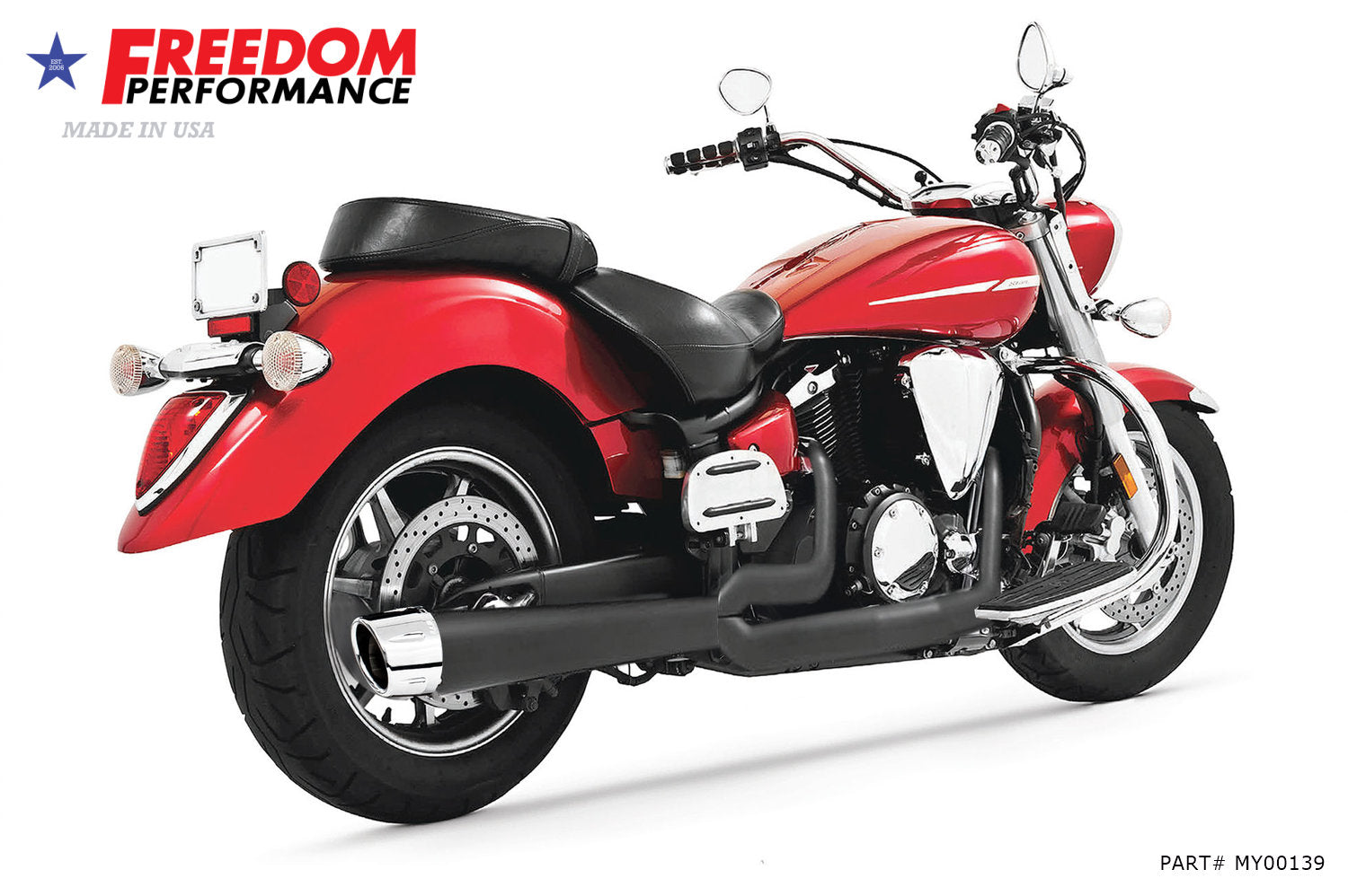 YAMAHA V-STAR 1300 COMBAT FLUTED 2-INTO-1 2007-2020