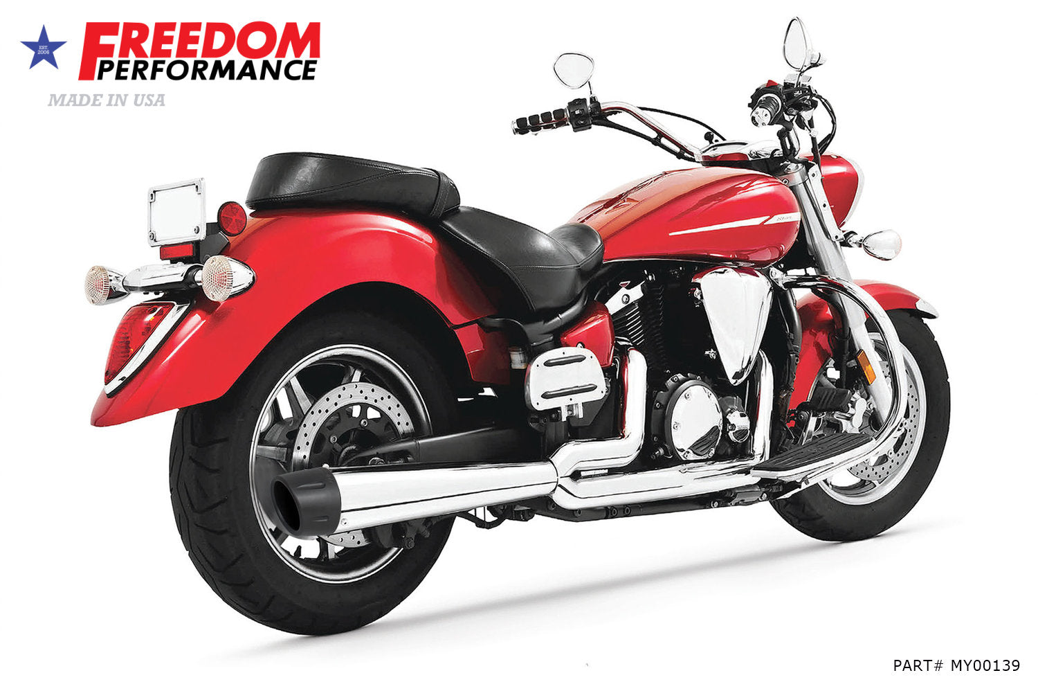 YAMAHA V-STAR 1300 COMBAT FLUTED 2-INTO-1 2007-2020