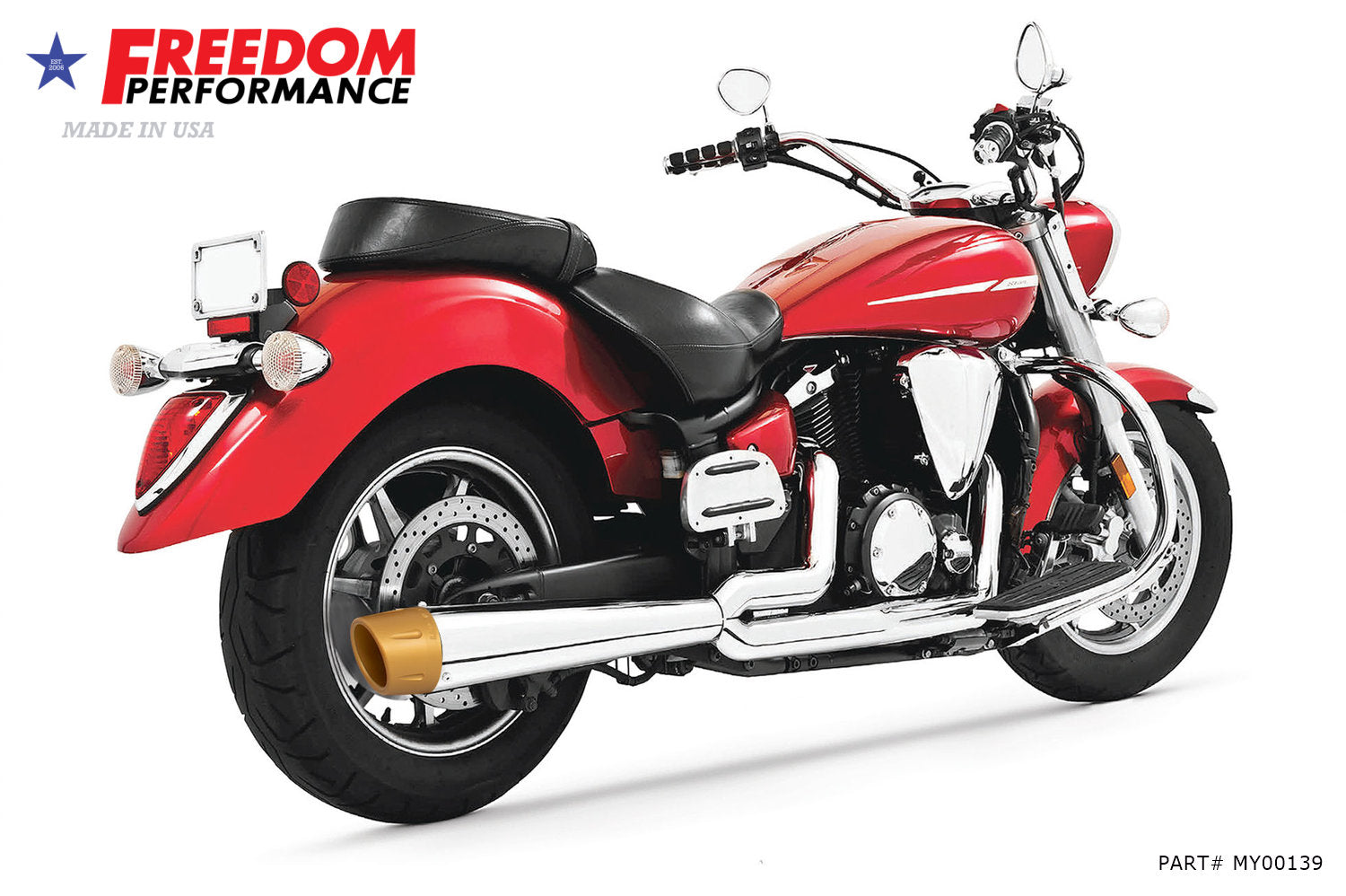 YAMAHA V-STAR 1300 COMBAT FLUTED 2-INTO-1 2007-2020