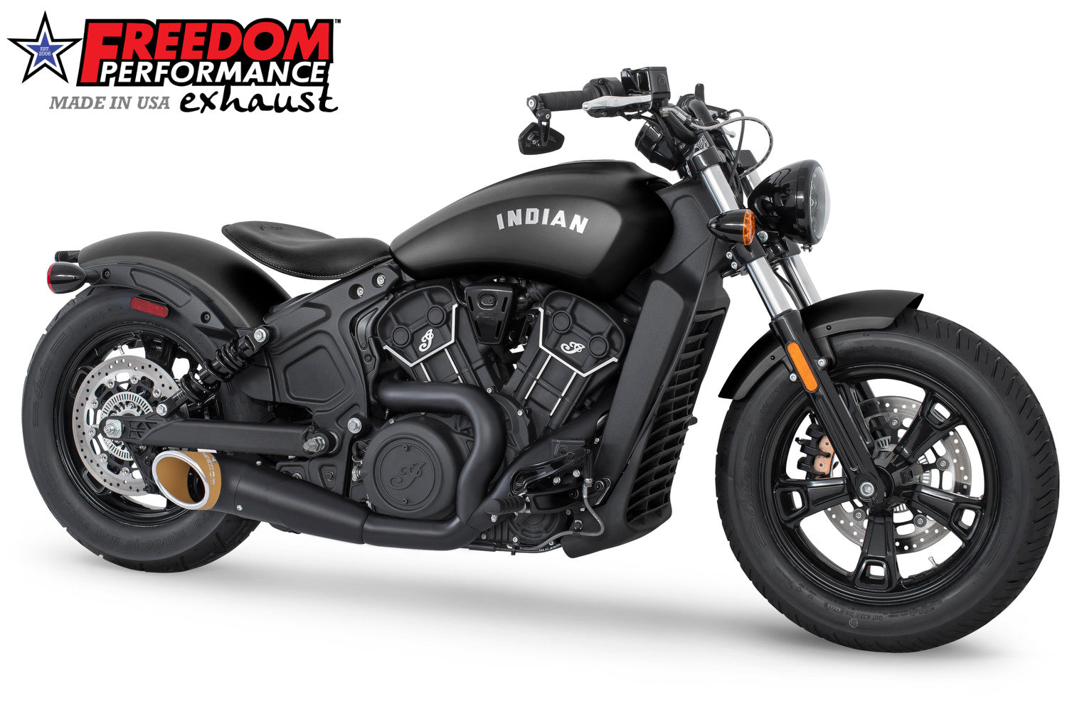 INDIAN SCOUT-ROGUE-BOBBER-SIXTY-SPORT COMBAT 2-INTO-1 TURNOUT/SIDEDUMP BUNDLE 2014-2024